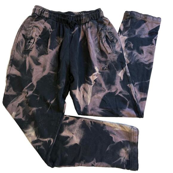 424 x Armes Black Tie Dye Sweatpants Medium - Picture 1 of 10